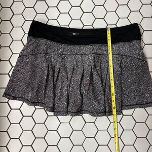 Lululemon Circuit Breaker Skirt II 13 Inch Black Gray Size 10 Tennis Golf